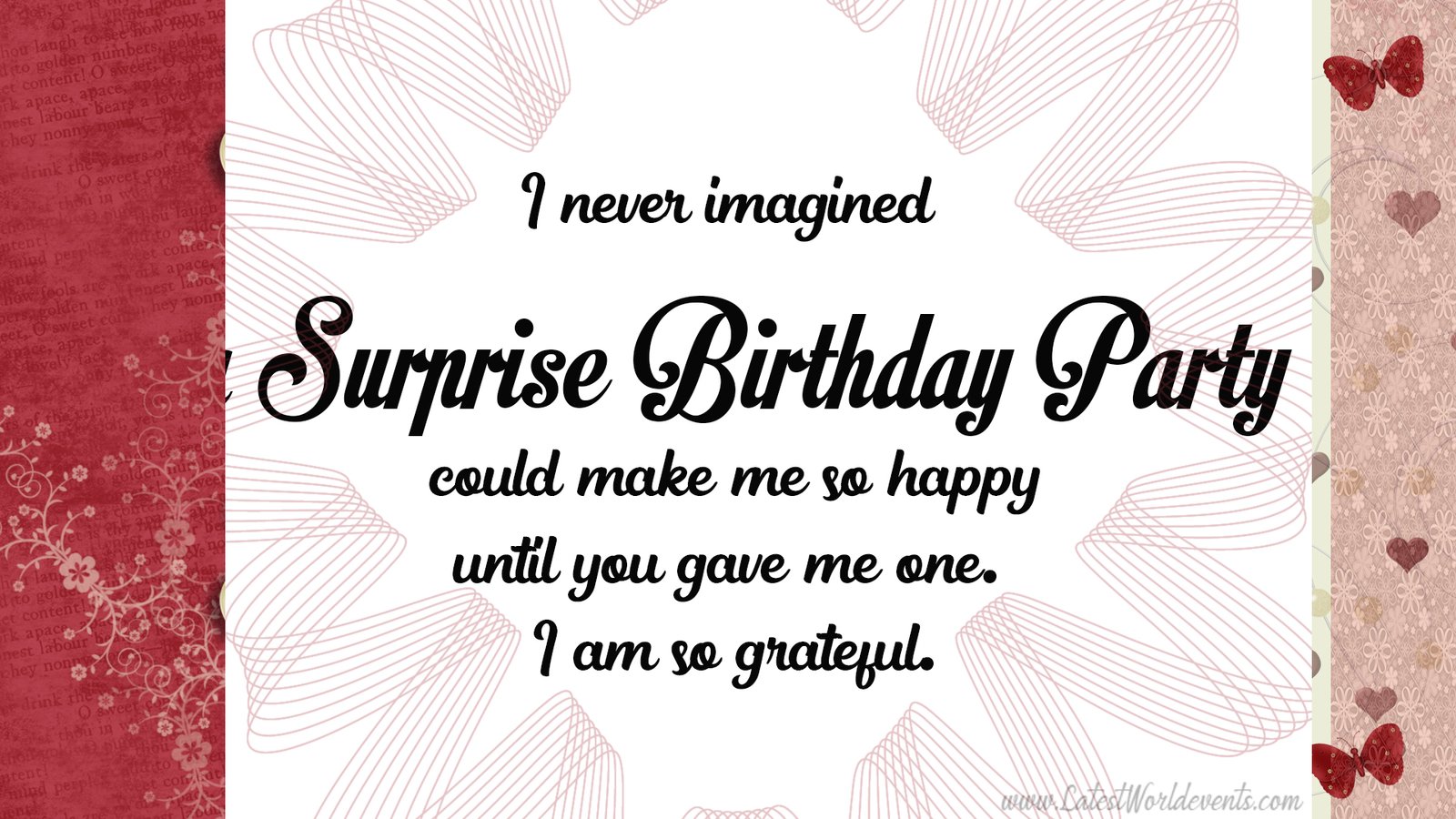 Thank You Friends For the Surprise Birthday Party Images Quotes