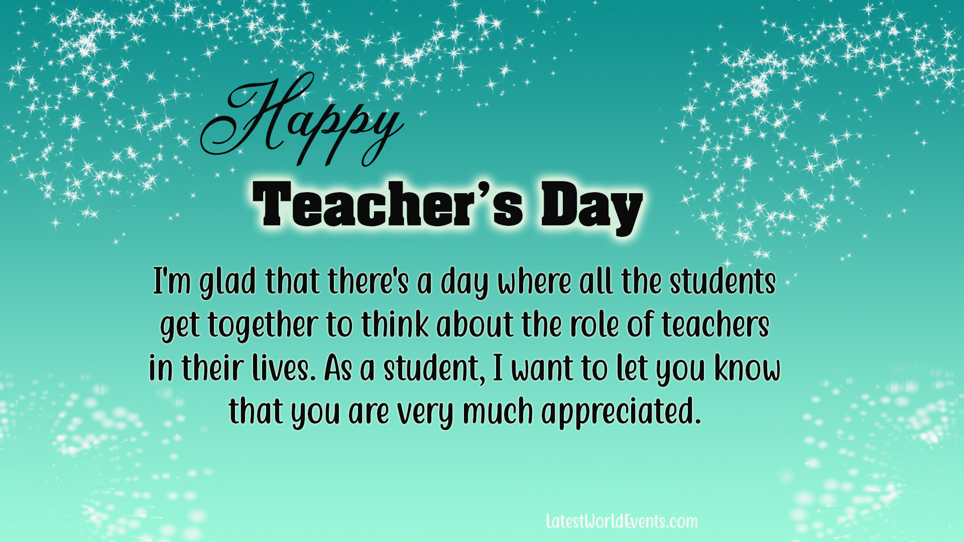 Inspirational message for teachers day