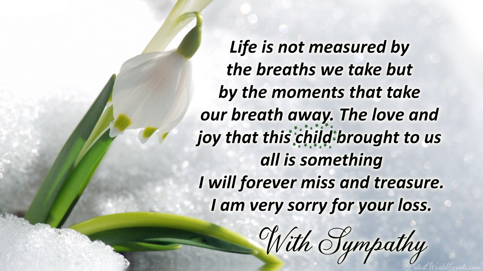 Sympathy quotes for loss of son & Words of comfort for loss of child