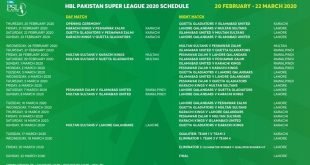 Download-Pakistan-Super-League 2020-Schedule