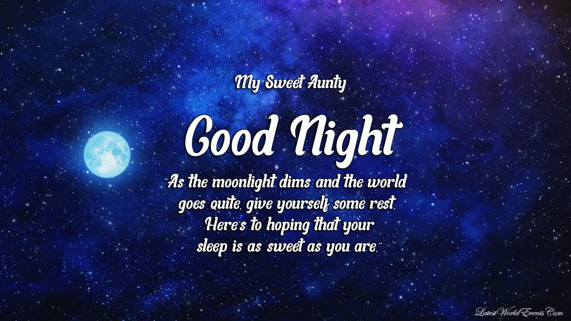 Good Night Messages for Aunt & Good Night Wishes