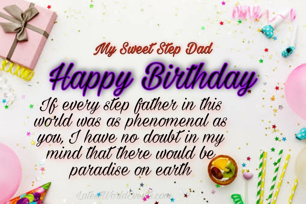 Happy Birthday Step Dad Birthday Card For Stepdad & Birthday Messages For Stepdad