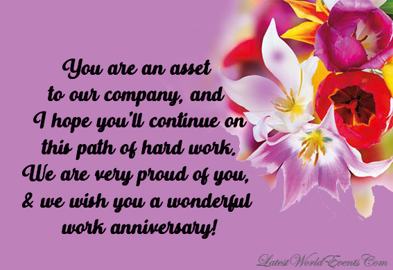 Work Anniversary Images Quotes & Messages - Latest World Events