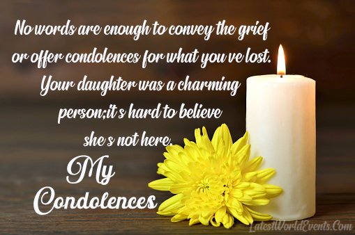Sympathy Messages for Daughter Death - Latest World Events