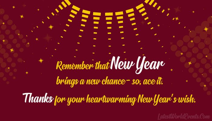 Thank You For New Year Wishes - Latest World Events